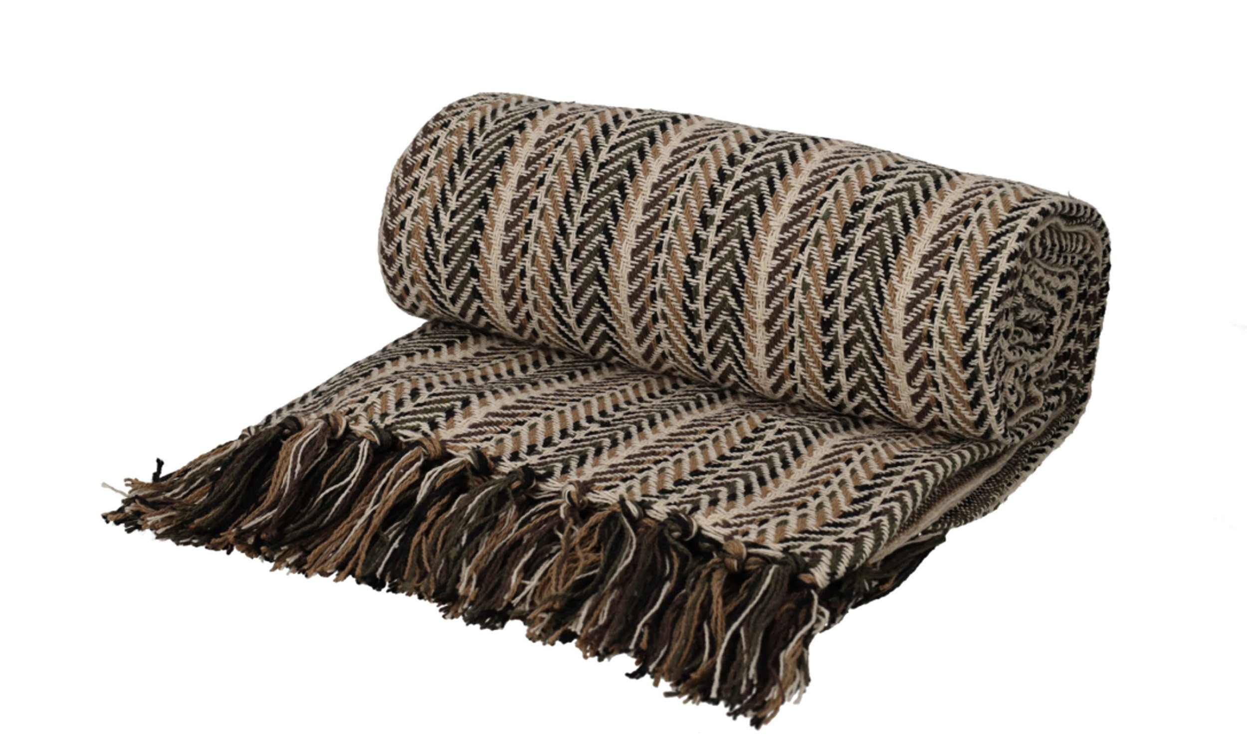 Recycled Cotton Plaid Pip Naturel